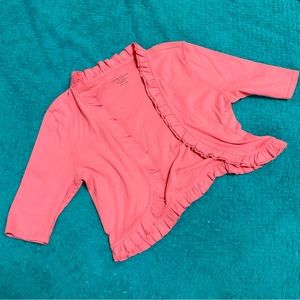 CHARTER CLUB petite cropped coral cardigan